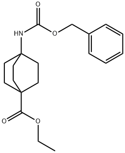 Ethyl4-(benzyloxycarbonylaMino)bicyclo[2.2.2]octane-1-carb-
-oxylate Struktur