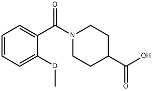 1-(2-methoxybenzoyl)piperidine-4-carboxylic acid Struktur