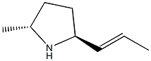 Pyrrolidine, 2-methyl-5-(1E)-1-propenyl-, (2R,5S)-rel- (9CI) Struktur