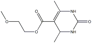 5-Pyrimidinecarboxylicacid,1,2,3,4-tetrahydro-4,6-dimethyl-2-oxo-,2-methoxyethylester(9CI) Struktur