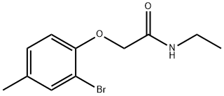 2-(2-bromo-4-methylphenoxy)-N-ethylacetamide Struktur