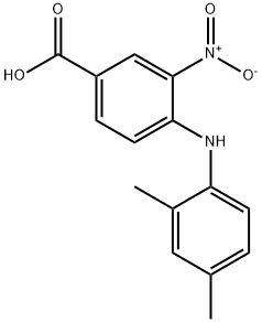 4-[(2,4-dimethylphenyl)amino]-3-nitrobenzoic acid Struktur