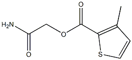 2-Thiophenecarboxylicacid,3-methyl-,2-amino-2-oxoethylester(9CI) Struktur