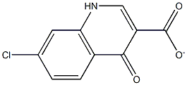 3-Quinolinecarboxylicacid,7-chloro-4-hydroxy-,ion(1-)(9CI) Struktur