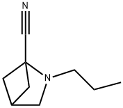 2-Azabicyclo[2.1.1]hexane-1-carbonitrile,2-propyl-(9CI) Struktur