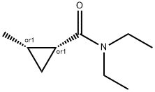 Cyclopropanecarboxamide, N,N-diethyl-2-methyl-, (1R,2S)-rel- (9CI) Struktur