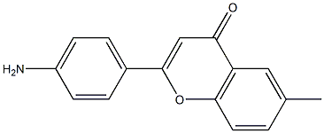 4H-1-Benzopyran-4-one,2-(4-aminophenyl)-6-methyl-(9CI) Struktur