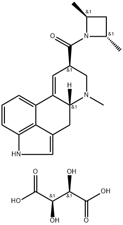 (2S,4S)-1-[[(8β)-9,10-Didehydro-6-Methylergolin-8-yl]carbonyl]-2,4-diMethylazetidine  (2R,3R)-2,3-Dihydroxybutanedioate Salt Struktur