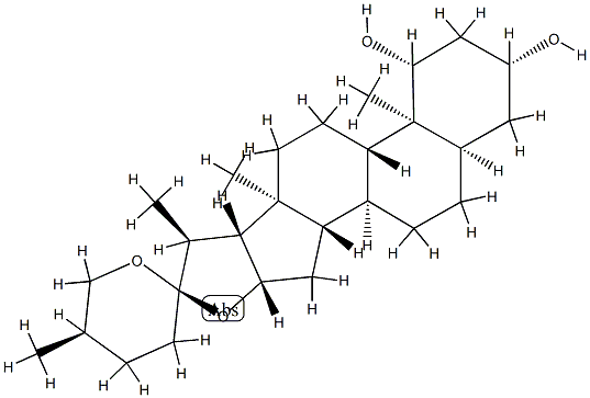 (25R)-5β-Spirostane-1β,3β-diol Struktur