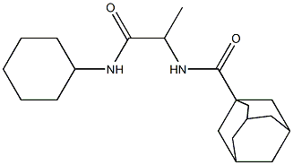 Tricyclo[3.3.1.13,7]decane-1-carboxamide, N-[2-(cyclohexylamino)-1-methyl-2-oxoethyl]- (9CI) Struktur