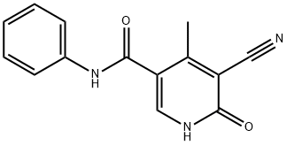 3-Pyridinecarboxamide,5-cyano-1,6-dihydro-4-methyl-6-oxo-N-phenyl-(9CI) Struktur