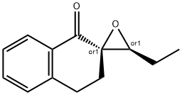 Spiro[naphthalene-2(1H),2-oxiran]-1-one, 3-ethyl-3,4-dihydro-, (2R,3S)-rel- (9CI) Struktur