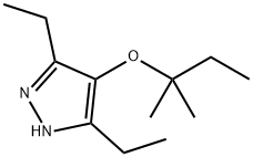 1H-Pyrazole,4-(1,1-dimethylpropoxy)-3,5-diethyl-(9CI) Struktur