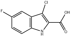 3-chloro-5-fluoro-1H-indole-2-carboxylic acid Struktur