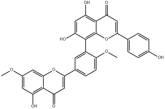 5,7-ジヒドロキシ-8-[5-(5-ヒドロキシ-7-メトキシ-4-オキソ-4H-1-ベンゾピラン-2-イル)-2-メトキシフェニル]-2-(4-ヒドロキシフェニル)-4H-1-ベンゾピラン-4-オン price.