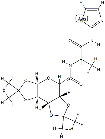 alpha-D-Galactopyranuronamide,1,2:3,4-bis-O-(1-methylethylidene)-N-[1-methyl-2-oxo-2-(2-thiazolylamino)ethyl]-(9CI) Struktur