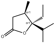 2(3H)-Furanone,5-ethyldihydro-4-methyl-5-(1-methylethyl)-,(4R,5R)-rel-(9CI) Struktur