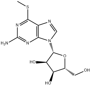 2-Amino-6-methylthiopurine ribonucleoside Struktur