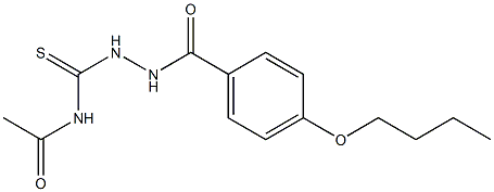 N-{[2-(4-butoxybenzoyl)hydrazino]carbothioyl}acetamide Struktur