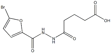 5-[2-(5-bromo-2-furoyl)hydrazino]-5-oxopentanoic acid Struktur