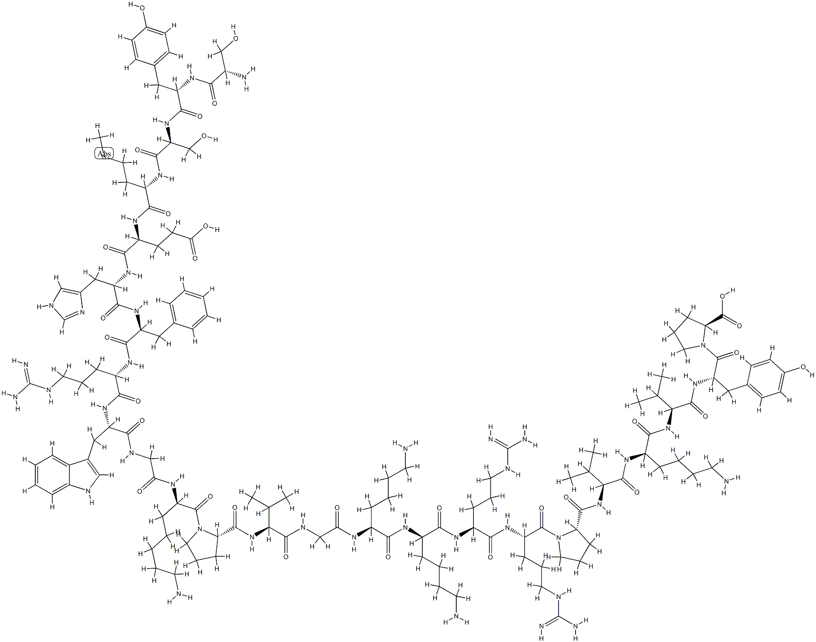 (D-LYS16)-ACTH (1-24) (HUMAN, BOVINE, MOUSE, OVINE, PORCINE, RABBIT, RAT) Struktur