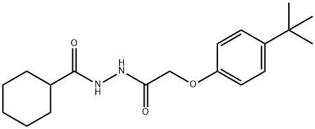 N'-{2-[4-(tert-butyl)phenoxy]acetyl}cyclohexanecarbohydrazide Struktur