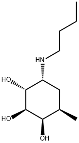 allo-Inositol, 6-(butylamino)-1,2,6-trideoxy-2-methyl- (9CI) Struktur