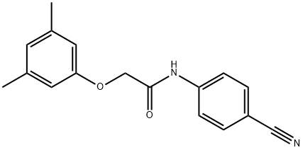 N-(4-cyanophenyl)-2-(3,5-dimethylphenoxy)acetamide Struktur