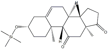 3β-(Trimethylsiloxy)androst-5-ene-11,17-dione Struktur