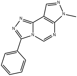 7-methyl-3-phenyl-7H-pyrazolo[4,3-e][1,2,4]triazolo[4,3-c]pyrimidine Struktur