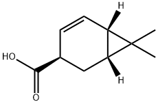 (1R,6S)-7,7-Dimethylbicyclo[4.1.0]hept-4-ene-3β-carboxylic acid Struktur