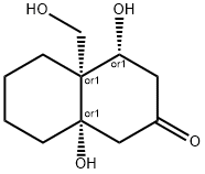 2(1H)-Naphthalenone, octahydro-4,8a-dihydroxy-4a-(hydroxymethyl)-, (4R,4aR,8aS)-rel- (9CI) Struktur