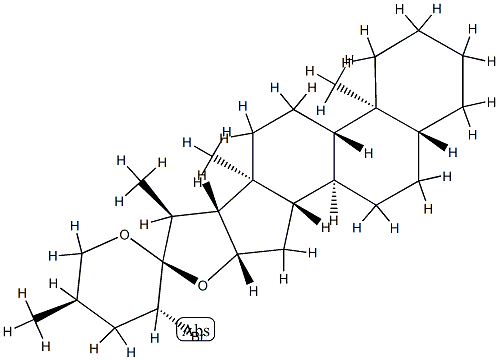 (22S,23R,25R)-23-Bromo-5α-spirostane Struktur