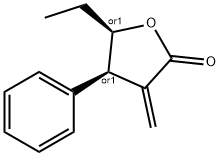 2(3H)-Furanone,5-ethyldihydro-3-methylene-4-phenyl-,(4R,5R)-rel-(9CI) Struktur