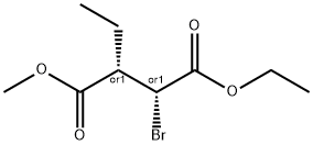 Butanedioic acid, 2-bromo-3-ethyl-, 1-ethyl 4-methyl ester, (2R,3S)-rel- (9CI) Struktur