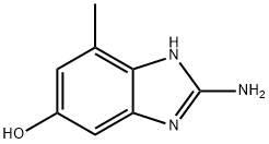 1H-Benzimidazol-5-ol,2-amino-7-methyl-(9CI) Struktur