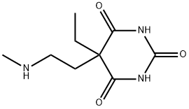 2,4,6(1H,3H,5H)-Pyrimidinetrione,5-ethyl-5-[2-(methylamino)ethyl]-(9CI) Struktur