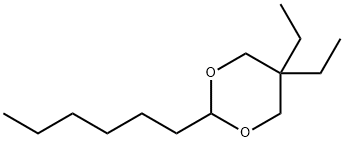 1,3-Dioxane,5,5-diethyl-2-hexyl-(9CI) Struktur