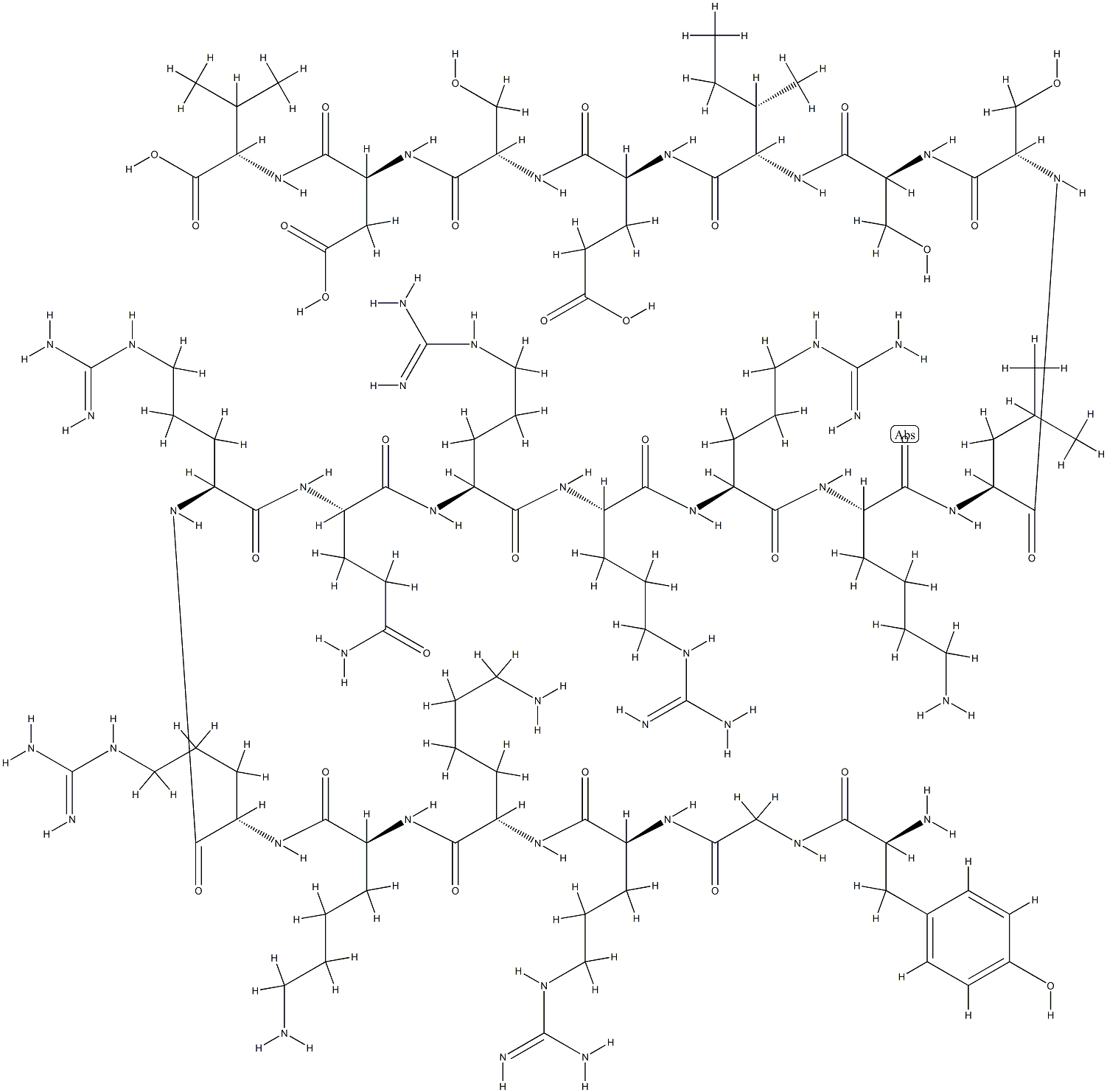 Tat-NR2B9c Struktur