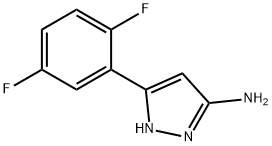 3-(2,5-difluorophenyl)-1H-pyrazol-5-amine Struktur