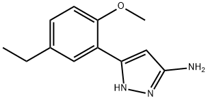 1H-Pyrazol-3-amine,5-(5-ethyl-2-methoxyphenyl)-(9CI) Struktur