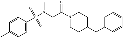 N-[2-(4-benzylpiperidin-1-yl)-2-oxoethyl]-N,4-dimethylbenzenesulfonamide Struktur