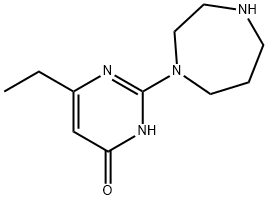 4(1H)-Pyrimidinone,6-ethyl-2-(hexahydro-1H-1,4-diazepin-1-yl)-(9CI) Struktur