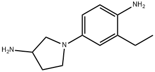 3-Pyrrolidinamine,1-(4-amino-3-ethylphenyl)-(9CI) Struktur