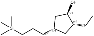 Cyclopentanol, 2-ethyl-4-[3-(trimethylsilyl)propyl]-, (1R,2R,4S)-rel- (9CI) Struktur