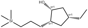 Cyclopentanol, 4-ethyl-2-[3-(trimethylsilyl)propyl]-, (1R,2S,4R)-rel- (9CI) Struktur