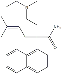 α-[2-(Ethylmethylamino)ethyl]-α-(3-methyl-2-butenyl)-1-naphthaleneacetamide Struktur