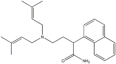 α-[2-[Bis(3-methyl-2-butenyl)amino]ethyl]-1-naphthaleneacetamide Struktur