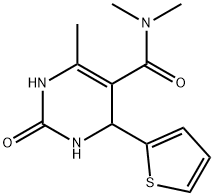 5-Pyrimidinecarboxamide,1,2,3,4-tetrahydro-N,N,6-trimethyl-2-oxo-4-(2-thienyl)-(9CI) Struktur