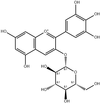 delphinidin 3-O-beta-D-glucoside Struktur